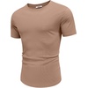 image:imageCOOFANDY Mens Muscle T Shirts Short Sleeve Slim Fit Tshirts Gym Workout Athletic Crewneck ShirtKhaki