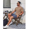 image:imageCOOFANDY Mens Muscle T Shirts Short Sleeve Slim Fit Tshirts Gym Workout Athletic Crewneck ShirtKhaki