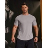 image:imageCOOFANDY Mens Muscle T Shirts Short Sleeve Slim Fit Tshirts Gym Workout Athletic Crewneck ShirtLight Grey