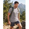 image:imageCOOFANDY Mens Muscle T Shirts Short Sleeve Slim Fit Tshirts Gym Workout Athletic Crewneck ShirtLight Grey