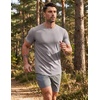 image:imageCOOFANDY Mens Muscle T Shirts Short Sleeve Slim Fit Tshirts Gym Workout Athletic Crewneck ShirtLight Grey
