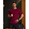 image:imageCOOFANDY Mens Muscle T Shirts Short Sleeve Slim Fit Tshirts Gym Workout Athletic Crewneck ShirtWine Red