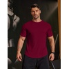 image:imageCOOFANDY Mens Muscle T Shirts Short Sleeve Slim Fit Tshirts Gym Workout Athletic Crewneck ShirtWine Red
