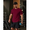image:imageCOOFANDY Mens Muscle T Shirts Short Sleeve Slim Fit Tshirts Gym Workout Athletic Crewneck ShirtWine Red
