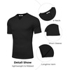 image:imageCOOFANDY Mens Muscle TShirts VNeck Slim Fit Workout Shirt Short Sleeve Longline Gym Athletic Tee ShirtsSolid Colorblack