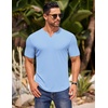 image:imageCOOFANDY Mens Muscle TShirts VNeck Slim Fit Workout Shirt Short Sleeve Longline Gym Athletic Tee ShirtsSolid Colorlight Blue