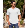 image:imageCOOFANDY Mens Muscle TShirts VNeck Slim Fit Workout Shirt Short Sleeve Longline Gym Athletic Tee ShirtsSolid Colorwhite