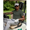 image:imageCOOFANDY Mens Polo Shirts 100 Cotton Heavyweight Short Sleeve Button Golf Shirts Classic Pullover Ribbed Collar and CuffsArmy Green