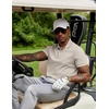image:imageCOOFANDY Mens Polo Shirts 100 Cotton Heavyweight Short Sleeve Button Golf Shirts Classic Pullover Ribbed Collar and CuffsBeige