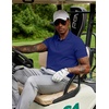 image:imageCOOFANDY Mens Polo Shirts 100 Cotton Heavyweight Short Sleeve Button Golf Shirts Classic Pullover Ribbed Collar and CuffsRoyal Blue