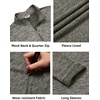 image:imageCOOFANDY Mens Quarter Zip Pullover Long Sleeve Sweatshirt 14 Zip Golf Shirt Winter Fleece Lined Thermal PulloverArmy Green