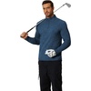 image:imageCOOFANDY Mens Quarter Zip Pullover Long Sleeve Sweatshirt 14 Zip Golf Shirt Winter Fleece Lined Thermal PulloverDark Blue