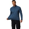 image:imageCOOFANDY Mens Quarter Zip Pullover Long Sleeve Sweatshirt 14 Zip Golf Shirt Winter Fleece Lined Thermal PulloverDark Blue
