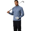 image:imageCOOFANDY Mens Quarter Zip Pullover Long Sleeve Sweatshirt 14 Zip Golf Shirt Winter Fleece Lined Thermal PulloverGray Blue