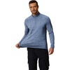 image:imageCOOFANDY Mens Quarter Zip Pullover Long Sleeve Sweatshirt 14 Zip Golf Shirt Winter Fleece Lined Thermal PulloverGray Blue