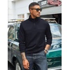 image:imageCOOFANDY Mens Quarter Zip Sweatshirt Casual 14 Zip Pullover Business Casual Polo Sweatshirt Winter Tops Navy Blue