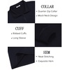 image:imageCOOFANDY Mens Quarter Zip Sweatshirt Casual 14 Zip Pullover Business Casual Polo Sweatshirt Winter Tops Navy Blue