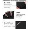 image:imageCOOFANDY Mens Short Sleeve Button Down Shirts Casual Wrinkle Free Dress Shirt Plaid Collar Summer ShirtsBlack