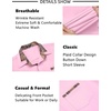 image:imageCOOFANDY Mens Short Sleeve Button Down Shirts Casual Wrinkle Free Dress Shirt Plaid Collar Summer ShirtsPink