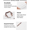 image:imageCOOFANDY Mens Short Sleeve Button Down Shirts Casual Wrinkle Free Dress Shirt Plaid Collar Summer ShirtsWhite