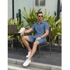 image:imageCOOFANDY Mens Tracksuit Casual 2 Piece Quarter Zip Polo Shirt and Shorts Set Athletic Jogging Sports OutfitsBlue