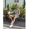image:imageCOOFANDY Mens Tracksuit Casual 2 Piece Quarter Zip Polo Shirt and Shorts Set Athletic Jogging Sports OutfitsLight Green