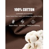 image:imageCOOFANDY Mens V Neck T Shirts 100 Cotton Tee Shirt Plain Short Sleeve Casual ShirtsBrown