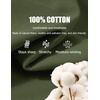 image:imageCOOFANDY Mens V Neck T Shirts 100 Cotton Tee Shirt Plain Short Sleeve Casual ShirtsOlive Green