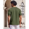 image:imageCOOFANDY Mens V Neck T Shirts 100 Cotton Tee Shirt Plain Short Sleeve Casual ShirtsOlive Green