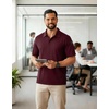 image:imageCOOFANDY Polo Shirts for Men Short Sleeve Performance Collared Work Golf Shirts Dry Fit Pique Polos Summer Tactical Polo Shirts