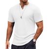 image:imageCOOFANDY Mens Muscle TShirts VNeck Slim Fit Workout Shirt Short Sleeve Longline Gym Athletic Tee ShirtsSolid Colorwhite