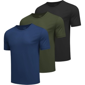 image:imageCOOFANDY 3 Pack Mens Athletic TShirts Short Sleeve  Quick Dry Moisture Wicking Workout Shirts for Running Gym CasualAblackNavy BlueArmy Green3 Pack