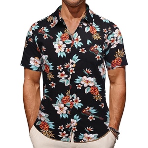 image:imageCOOFANDY Mens Button Down Shirts Short Sleeve Casual Summer Beach Shirts for Men Vacation Wedding Linen ShirtZpineapple