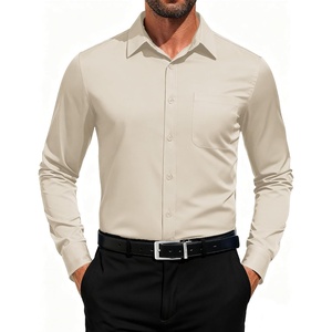 image:imageCOOFANDY Mens Dress Shirts Long Sleeve Button Down Formal Shirt Regular Fit Solid Business Casual ShirtsKhaki