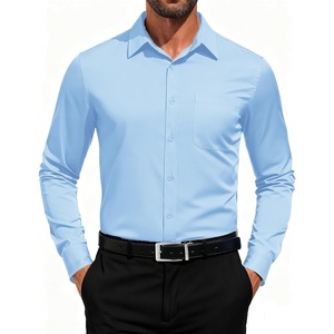 image:imageCOOFANDY Mens Dress Shirts Long Sleeve Button Down Formal Shirt Regular Fit Solid Business Casual ShirtsLight Blue