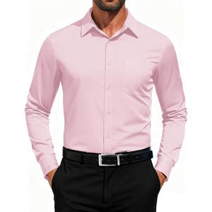 image:imageCOOFANDY Mens Dress Shirts Long Sleeve Button Down Formal Shirt Regular Fit Solid Business Casual ShirtsPink