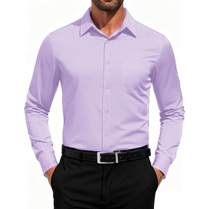 image:imageCOOFANDY Mens Dress Shirts Long Sleeve Button Down Formal Shirt Regular Fit Solid Business Casual ShirtsPurple