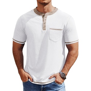 image:imageCOOFANDY Mens Henley Shirts Short Sleeve Casual Button TShirts Basic Tee Shirts Summer Vintage T Shirts with Pocket01 White