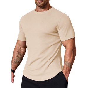 image:imageCOOFANDY Mens Muscle T Shirts Short Sleeve Slim Fit Tshirts Gym Workout Athletic Crewneck ShirtBeige