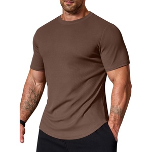image:imageCOOFANDY Mens Muscle T Shirts Short Sleeve Slim Fit Tshirts Gym Workout Athletic Crewneck ShirtBrown
