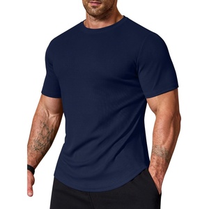 image:imageCOOFANDY Mens Muscle T Shirts Short Sleeve Slim Fit Tshirts Gym Workout Athletic Crewneck ShirtDark Blue