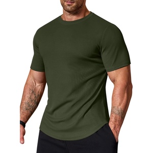 image:imageCOOFANDY Mens Muscle T Shirts Short Sleeve Slim Fit Tshirts Gym Workout Athletic Crewneck ShirtDeep Green