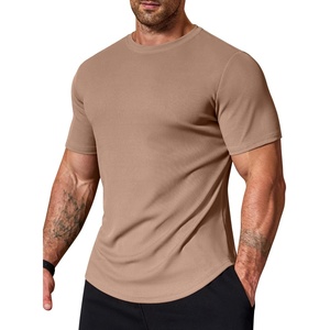 image:imageCOOFANDY Mens Muscle T Shirts Short Sleeve Slim Fit Tshirts Gym Workout Athletic Crewneck ShirtKhaki
