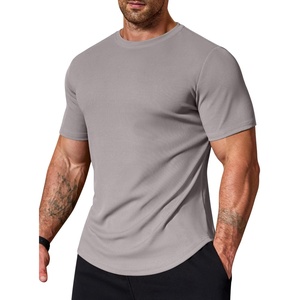 image:imageCOOFANDY Mens Muscle T Shirts Short Sleeve Slim Fit Tshirts Gym Workout Athletic Crewneck ShirtLight Grey