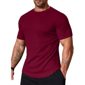 image:imageCOOFANDY Mens Muscle T Shirts Short Sleeve Slim Fit Tshirts Gym Workout Athletic Crewneck ShirtWine Red