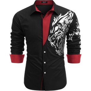 image:imageCOOFANDY Mens Print Button Down Dress Shirt Fashion Long Sleeve Casual Shirts