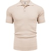 image:imageCOOFANDY Mens Knit Polo Shirt Short Sleeve Vintage Textured Casual Golf Shirts Summer Beach TopBeige