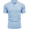 image:imageCOOFANDY Mens Knit Polo Shirt Short Sleeve Vintage Textured Casual Golf Shirts Summer Beach TopLight Blue