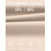 image:imageCOOFANDY Mens Casual Cotton Linen Shorts Elastic Waist Drawstring Shorts Summer Beach VacationBeige