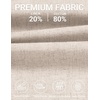 image:imageCOOFANDY Mens Casual Cotton Linen Shorts Elastic Waist Drawstring Shorts Summer Beach VacationLinen Khaki